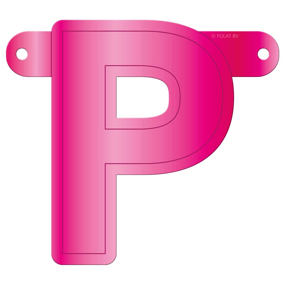 Banner letter p magenta