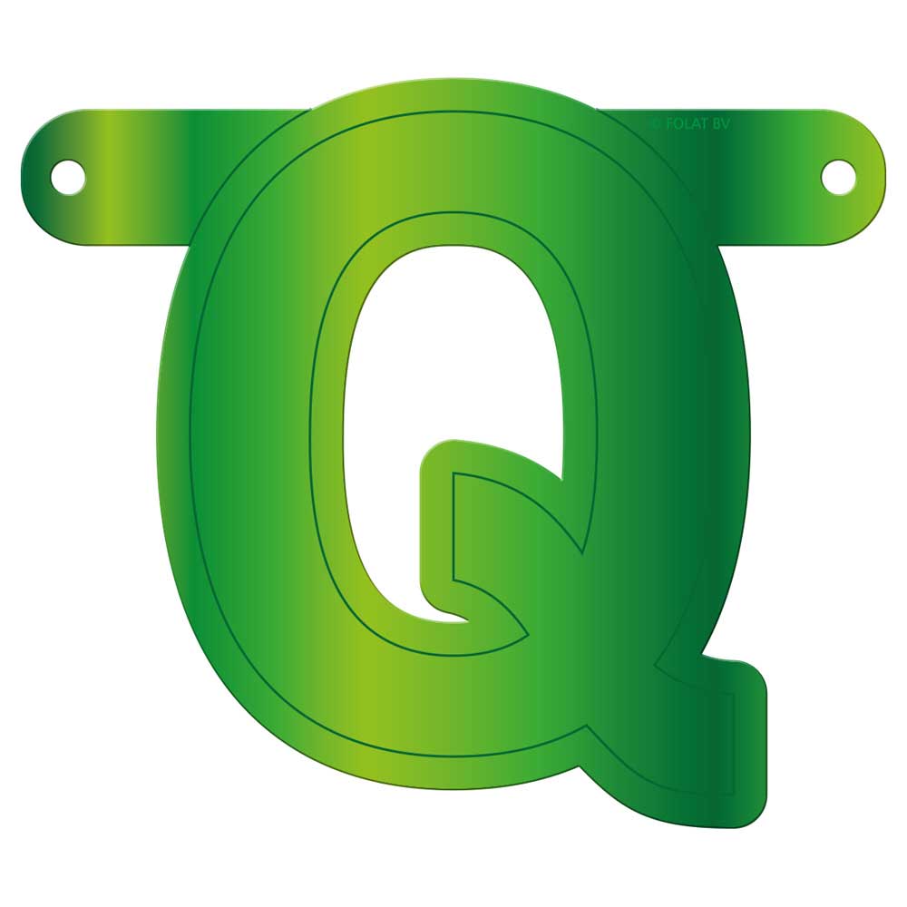 Banner letter q lime groen