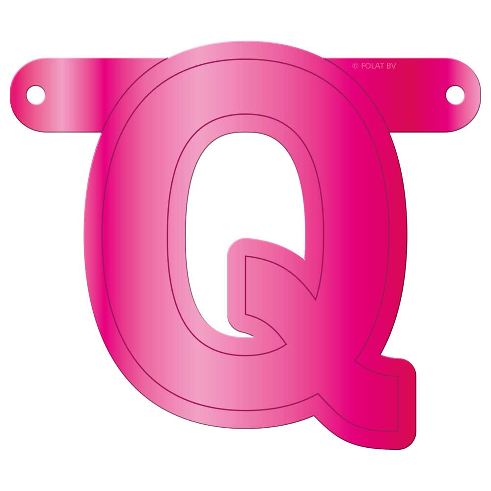 Banner letter q magenta