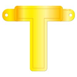 Banner letter t geel