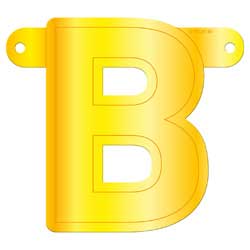 Gele Banner Letter B