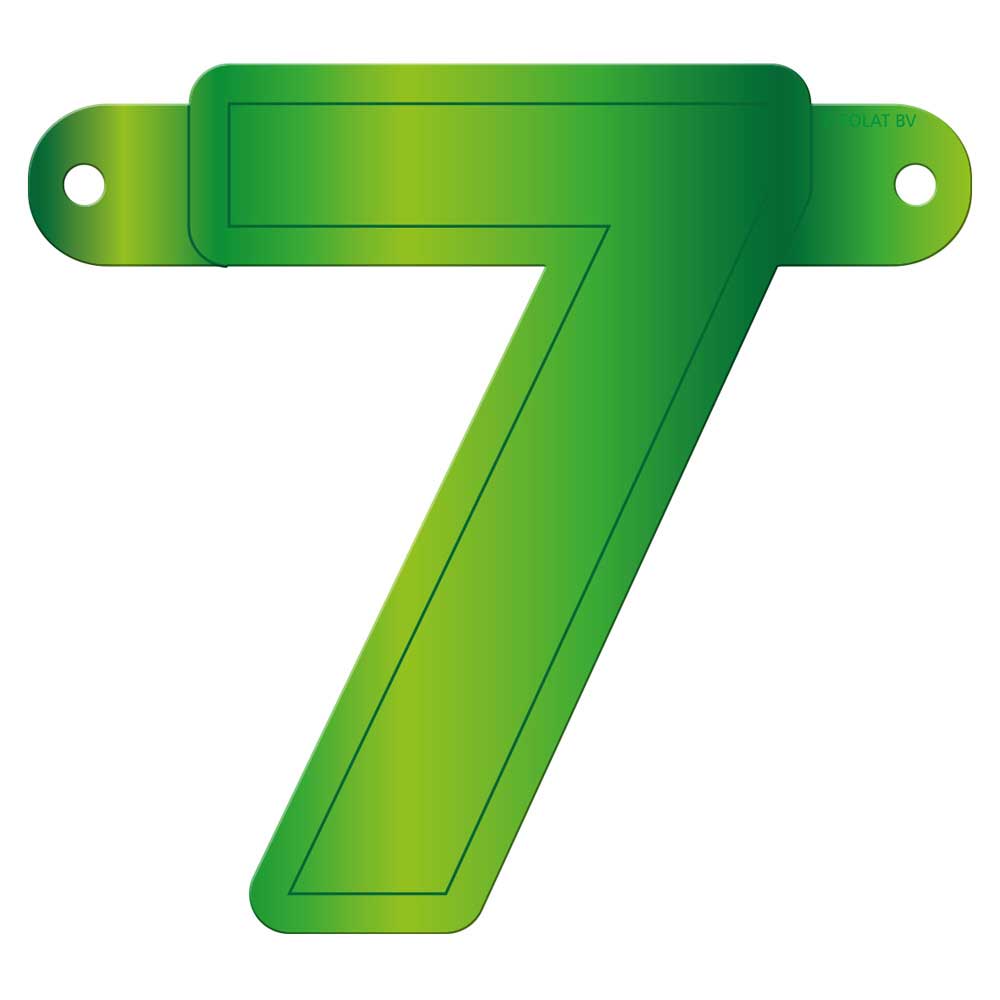 Banner letter 7 lime groen