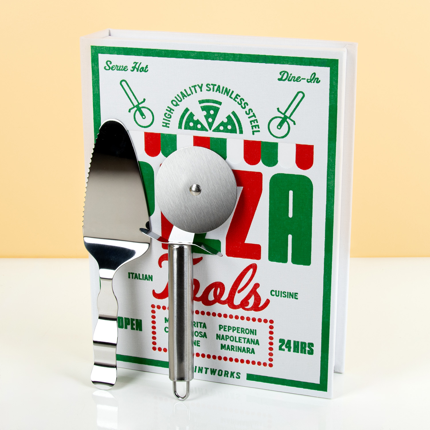 Printworks Essentials Boek Met Keukengerei - Pizza Tools