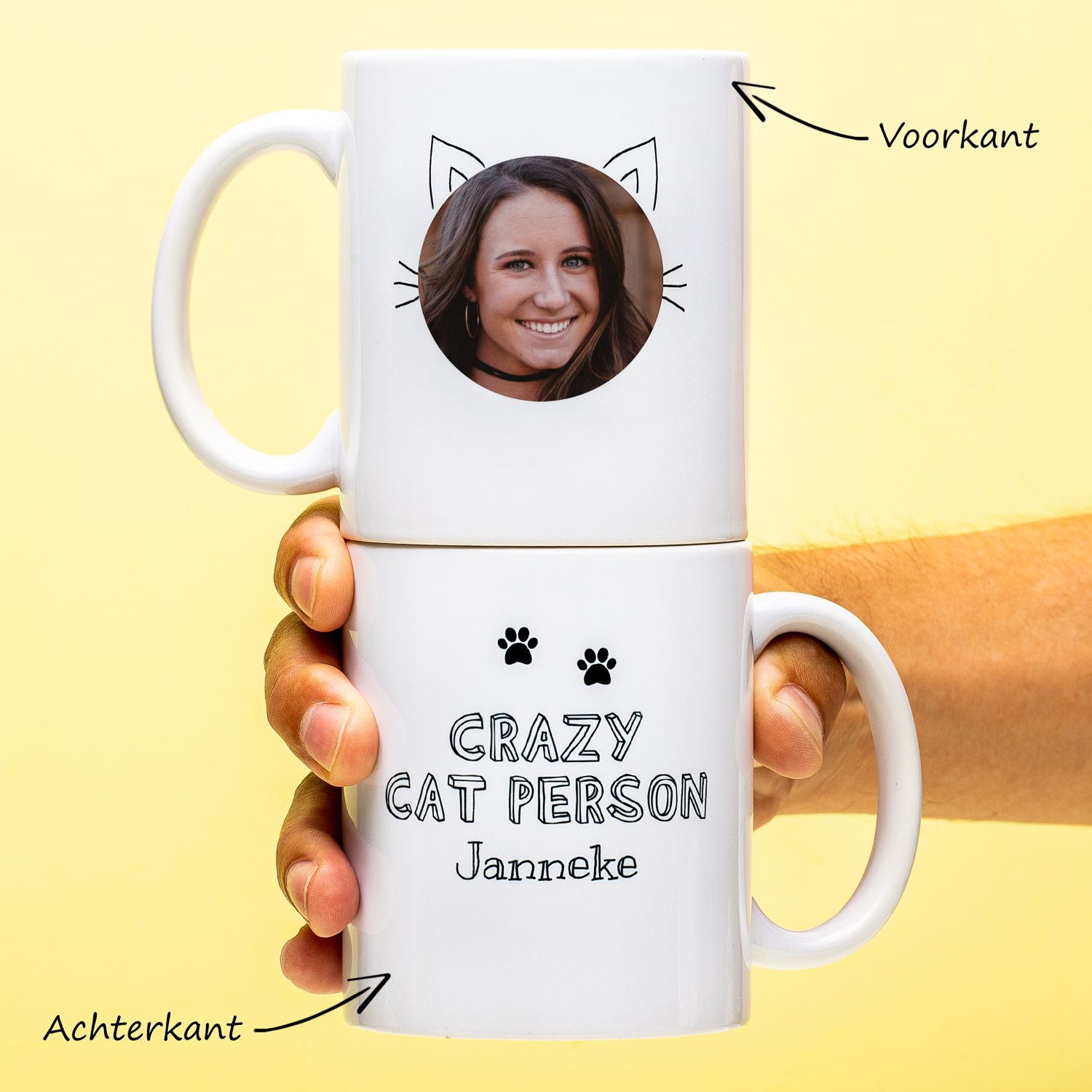 Nutcrackers Gepersonaliseerde Mok Crazy Cat Person