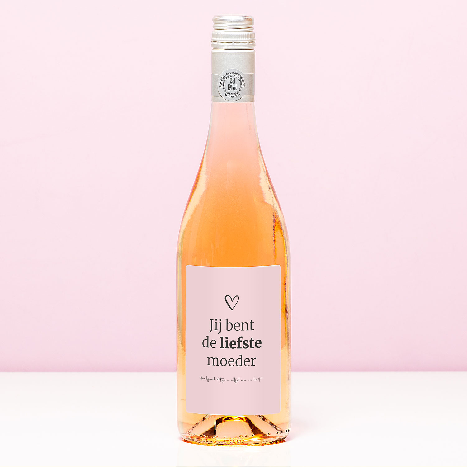 Nutcrackers Wijnfles De Liefste Moeder - Rosé (Blush Rosé)