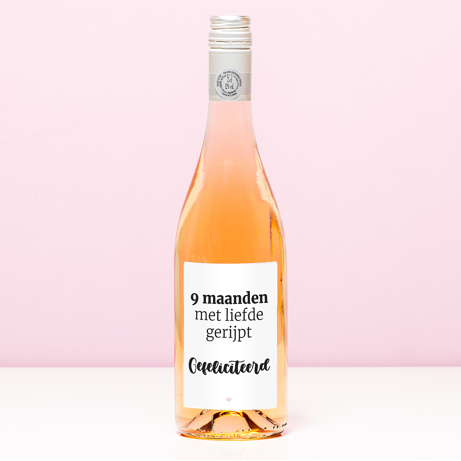 Nutcrackers Wijnfles 9 Maanden Met Liefde Gerijpt - Rosé (Blush Rosé)