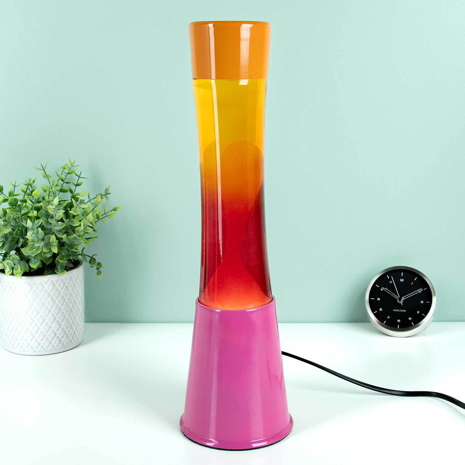 Fisura Lavalamp Roze Met Oranje En Geel