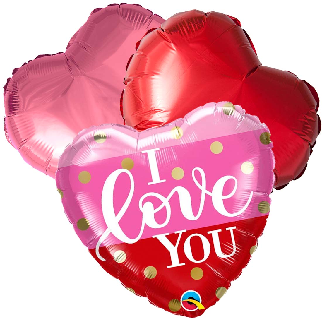 DeBallonnensite Ballontoefje I Love you golden dots