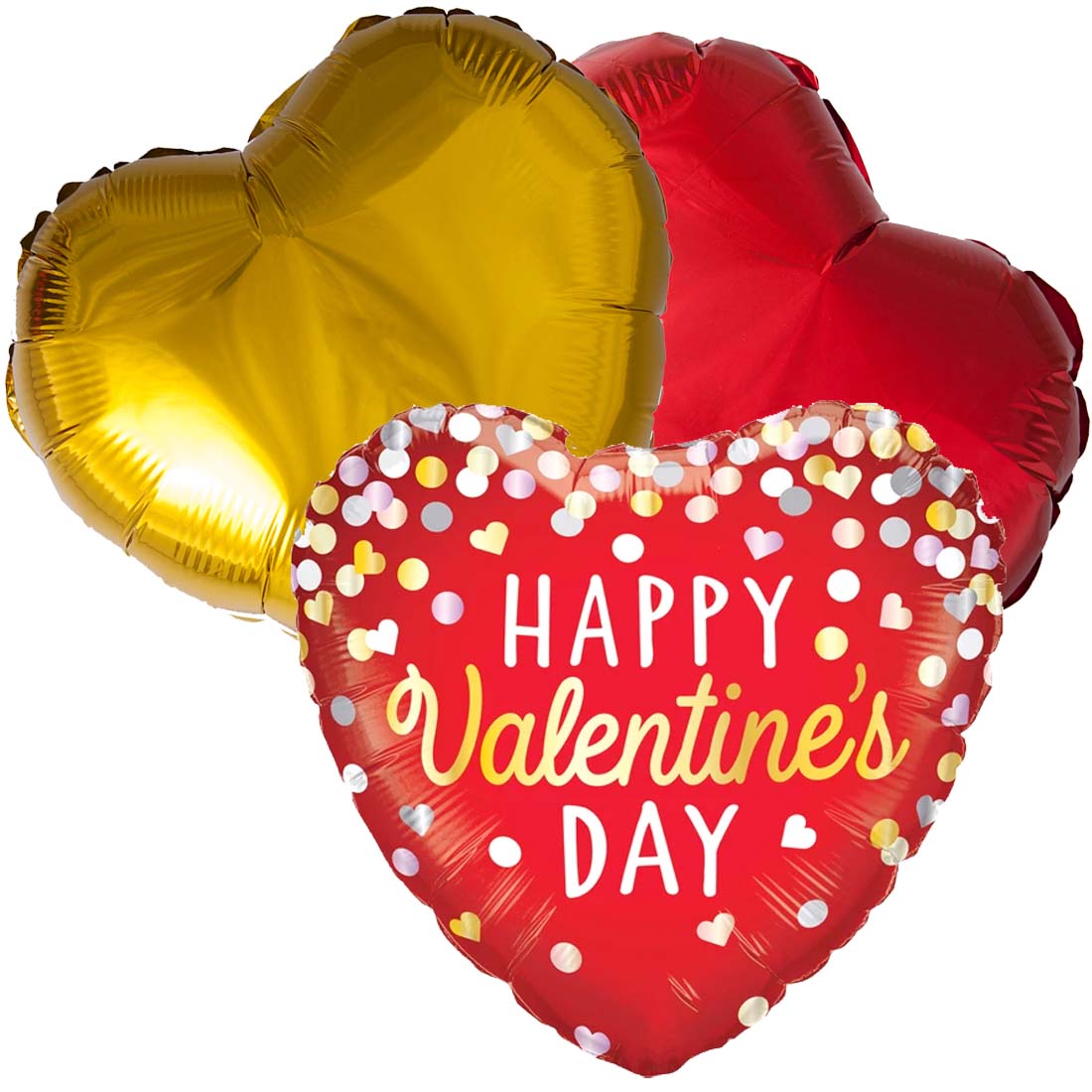 DeBallonnensite Ballontoefje Happy Valentines Day confetti