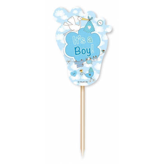Folat Cocktailprikkers its a boy 72 stuks -