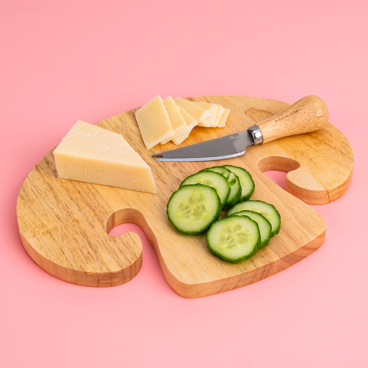 Kikkerland Champignon Snijplank Met Kaasmes
