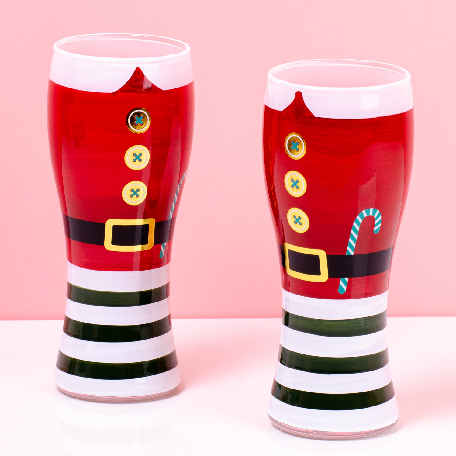 Out Of The Blue Kerstman Bierglas (set Van 2)