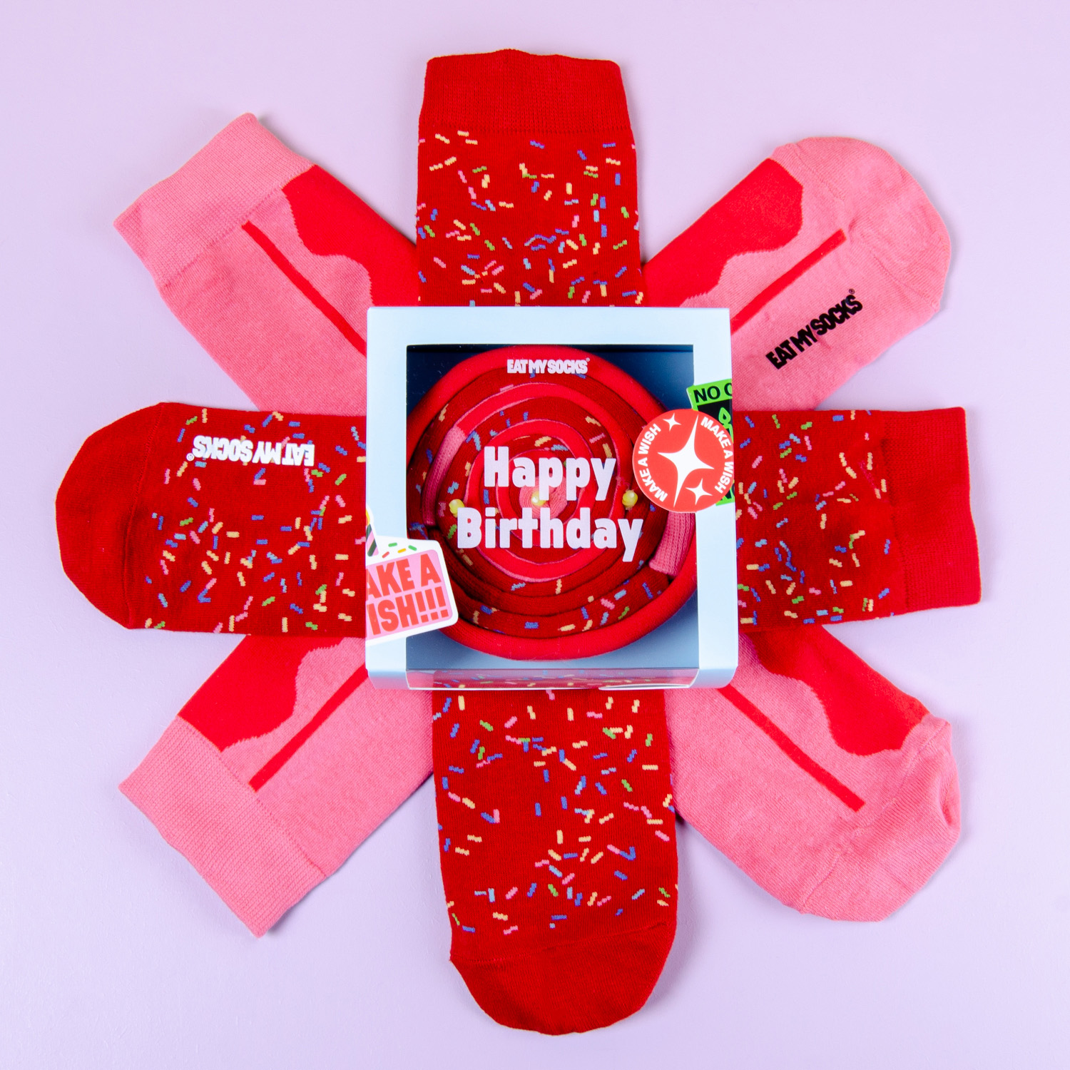 EatMySocks Verjaardagstaart Sokken (set Van 2)