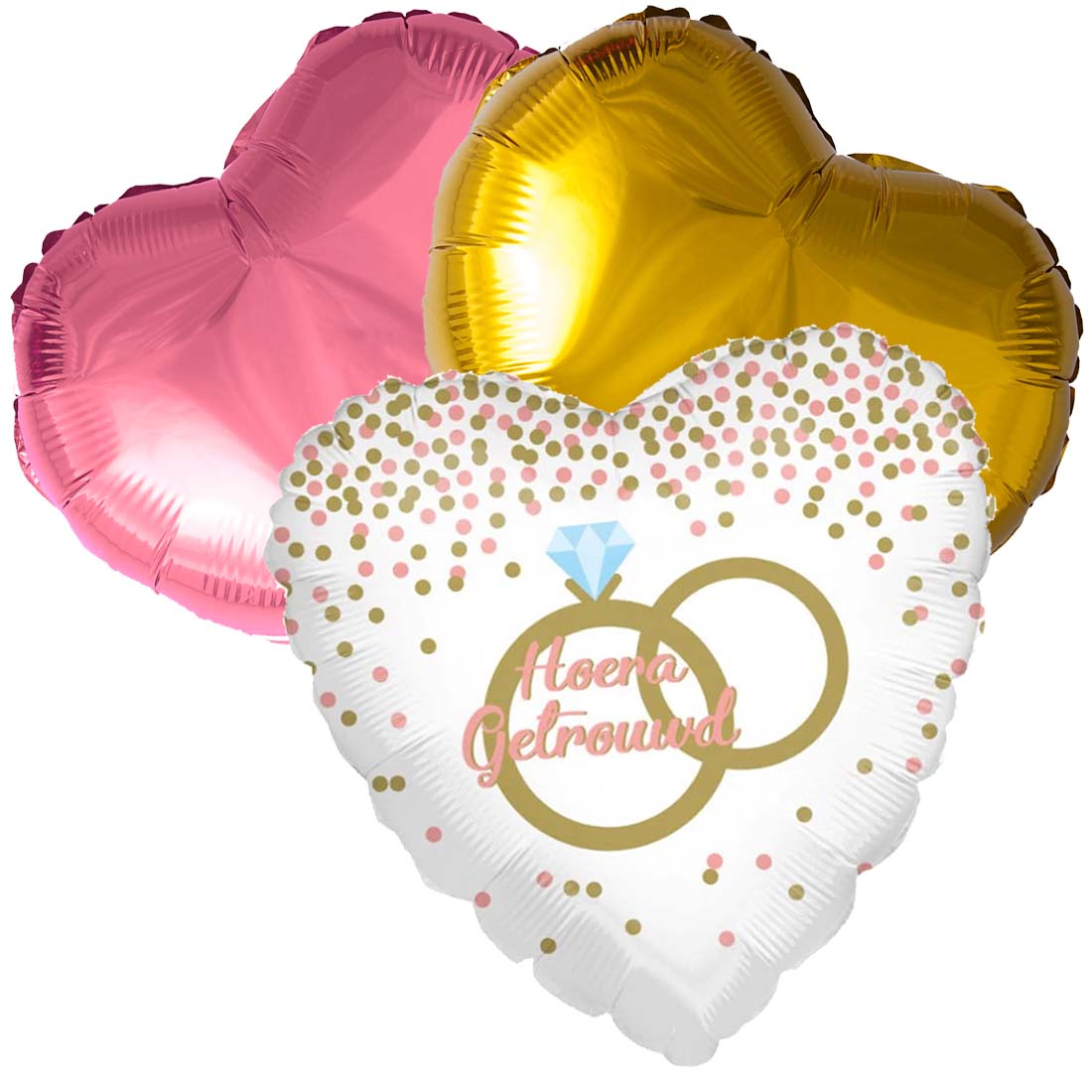 DeBallonnensite Ballon toefje hoera getrouwd