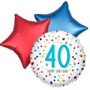 DeBallonnensite ballontoefje confetti 40ste verjaardag