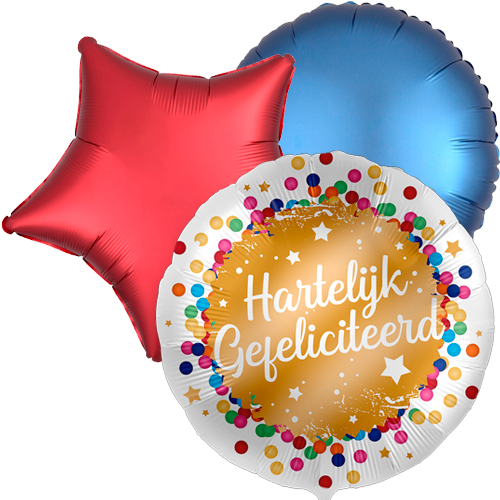 DeBallonnensite Ballon toefje Hartelijk Gefeliciteerd