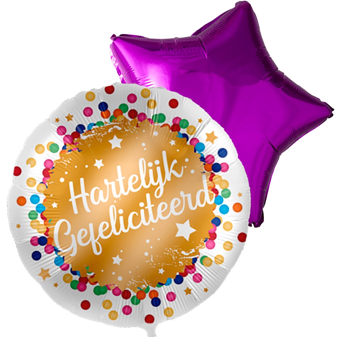 DeBallonnensite Ballon duo Hartelijk gefeliciteerd