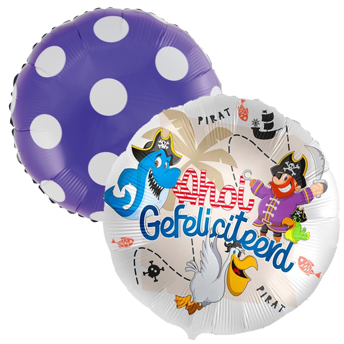 DeBallonnensite Ballon duo ahoi gefeliciteerd