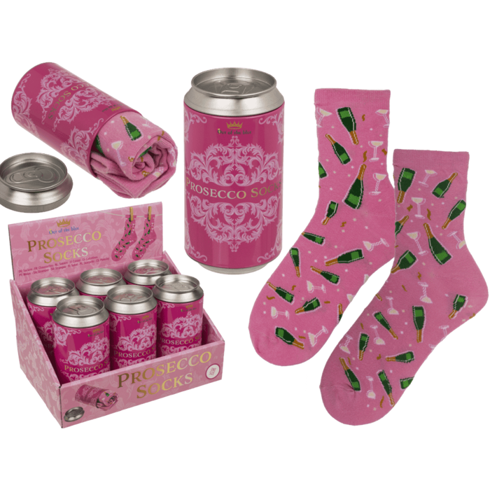 Out of the Blue Sokken - Prosecco - In Prosecco Blik - One Size