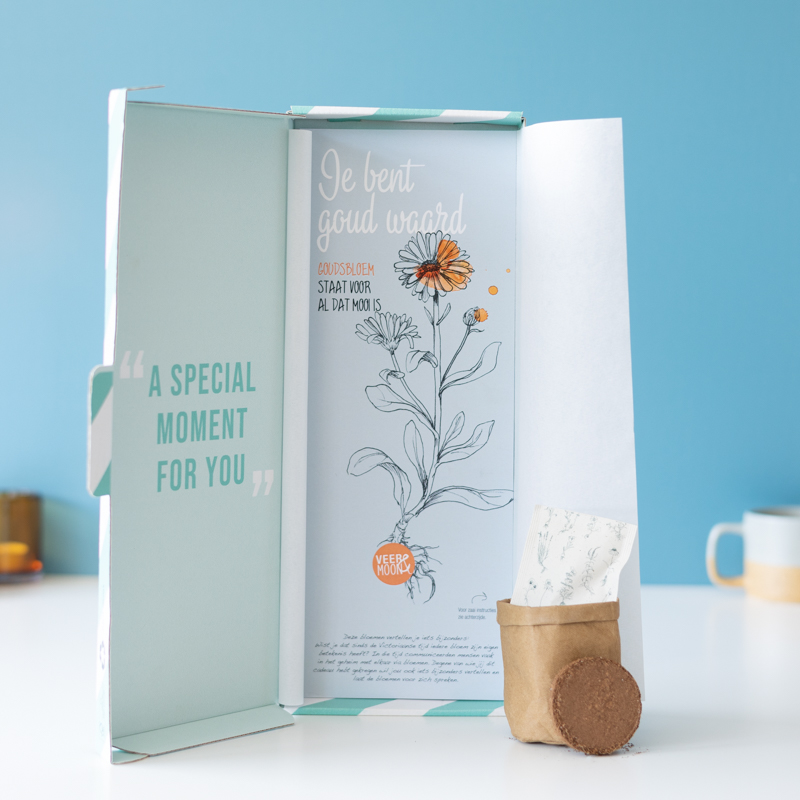 BloomPost Zaden Je Bent Goud Waard | Brievenbus bloemenzaadjes | Cadeau met zaadjes door de brievenbus |  met aandacht voor de natuur