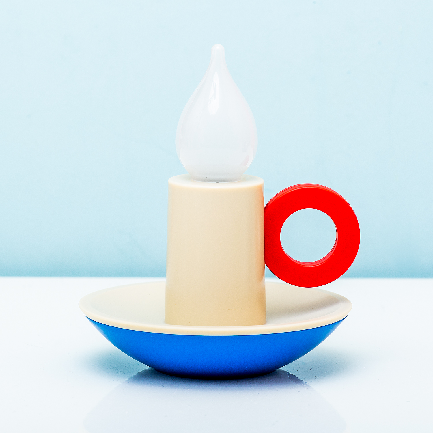 Bitten Oplaadbaar Kandelaar Lampje - Wit Met Blauw