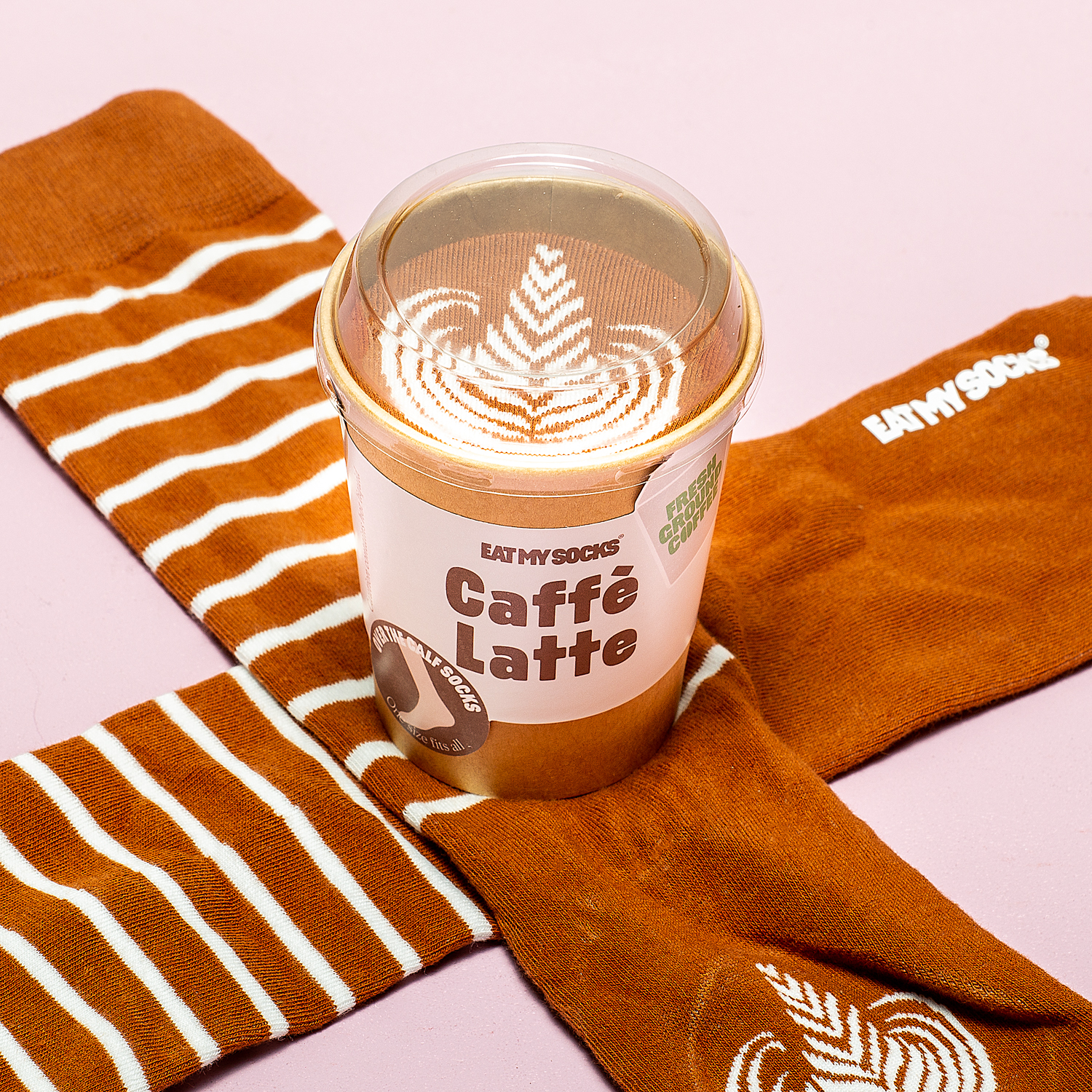 EatMySocks Caffè Latte Sokken