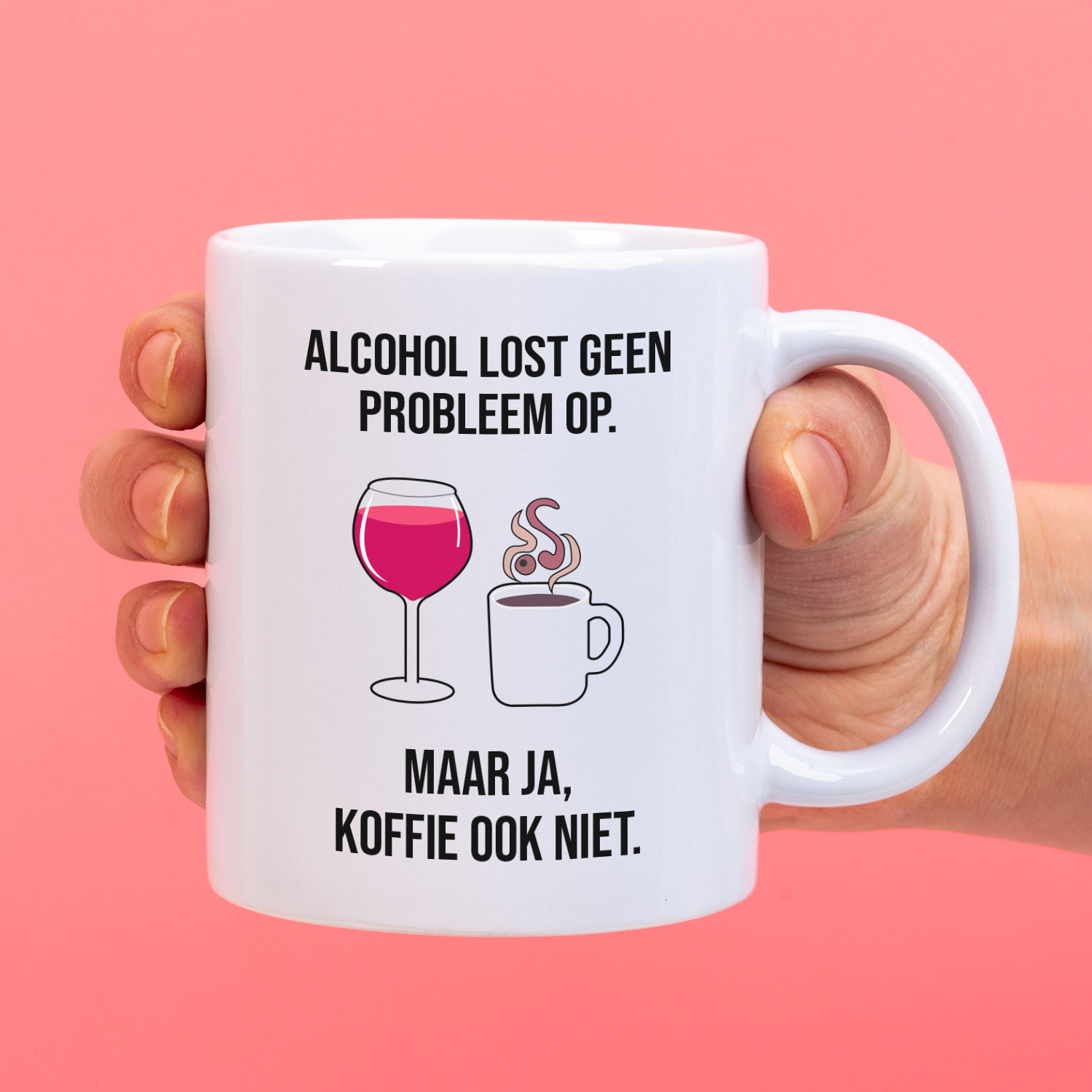Ditverzinjeniet Mok Alcohol lost geen problemen op