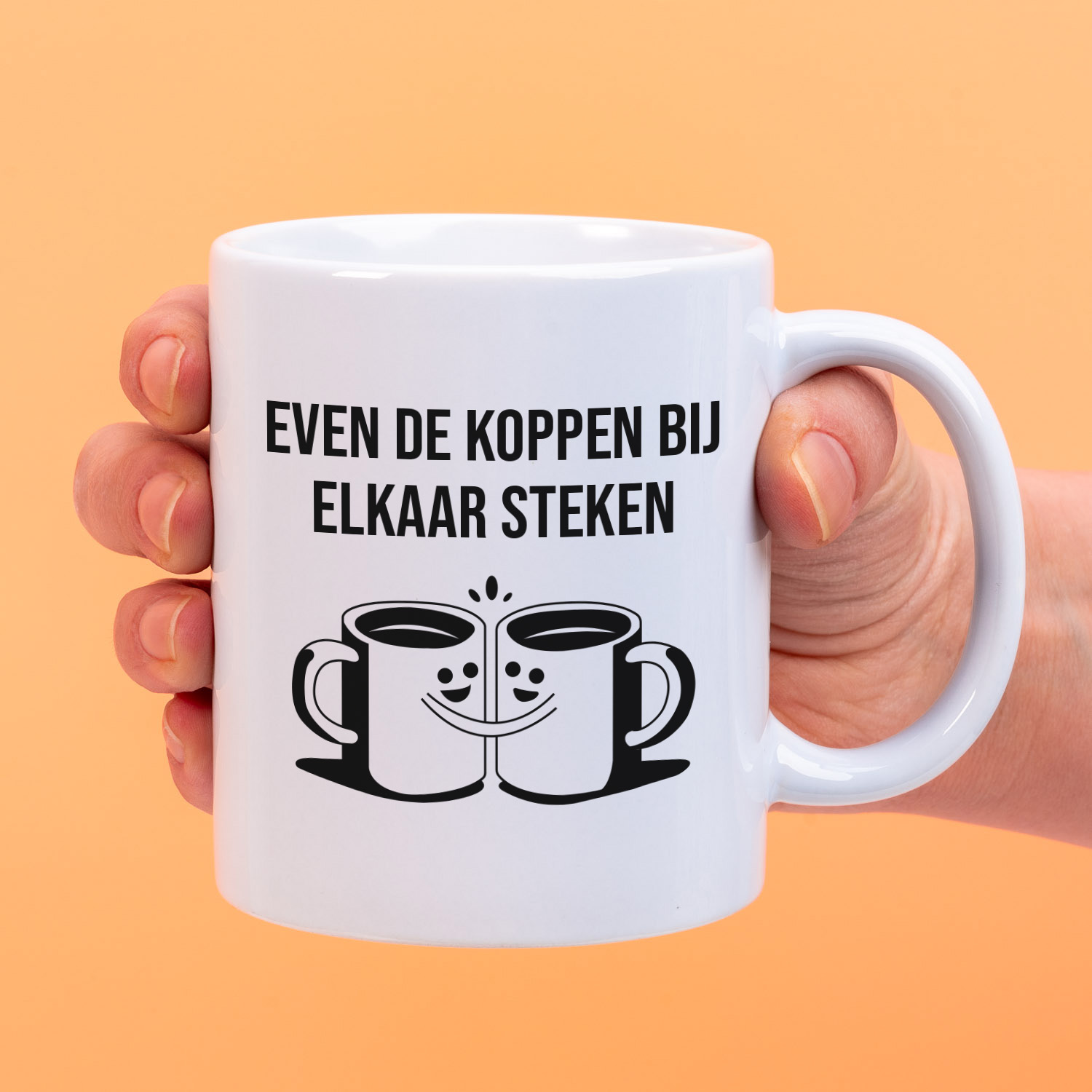 Ditverzinjeniet Mok Even de koppen bij elkaar steken