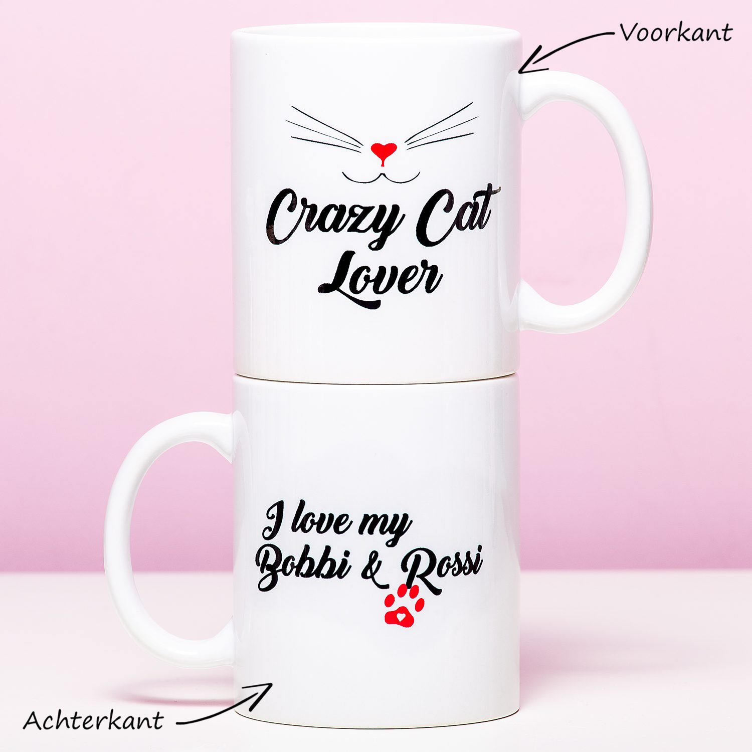 Ditverzinjeniet Gepersonaliseerde Mok Crazy Cat Lover