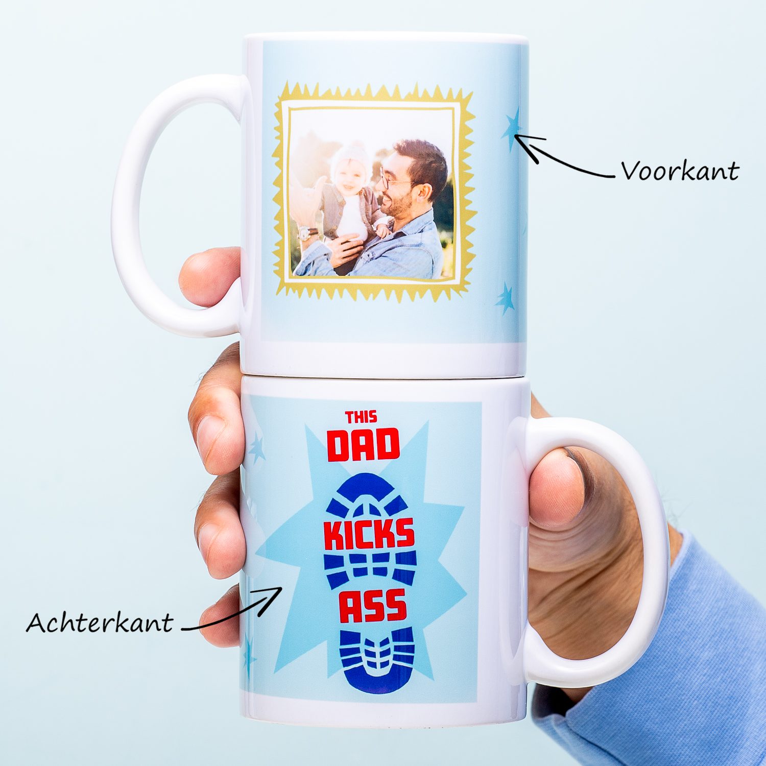 Ditverzinjeniet Gepersonaliseerde fotomok This Dad Kicks Ass