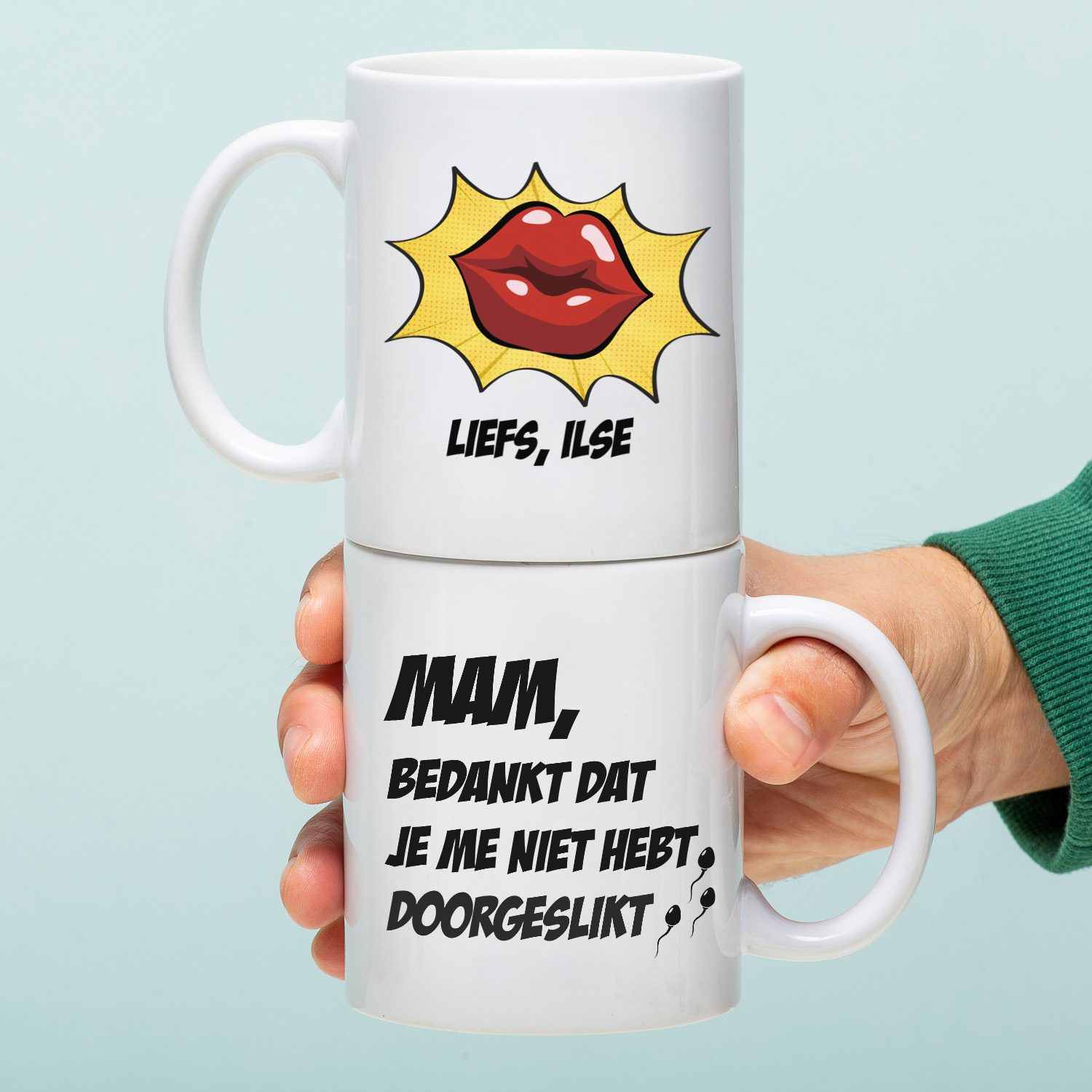 Ditverzinjeniet Gepersonaliseerde Moederdag mok Niet doorgeslikt