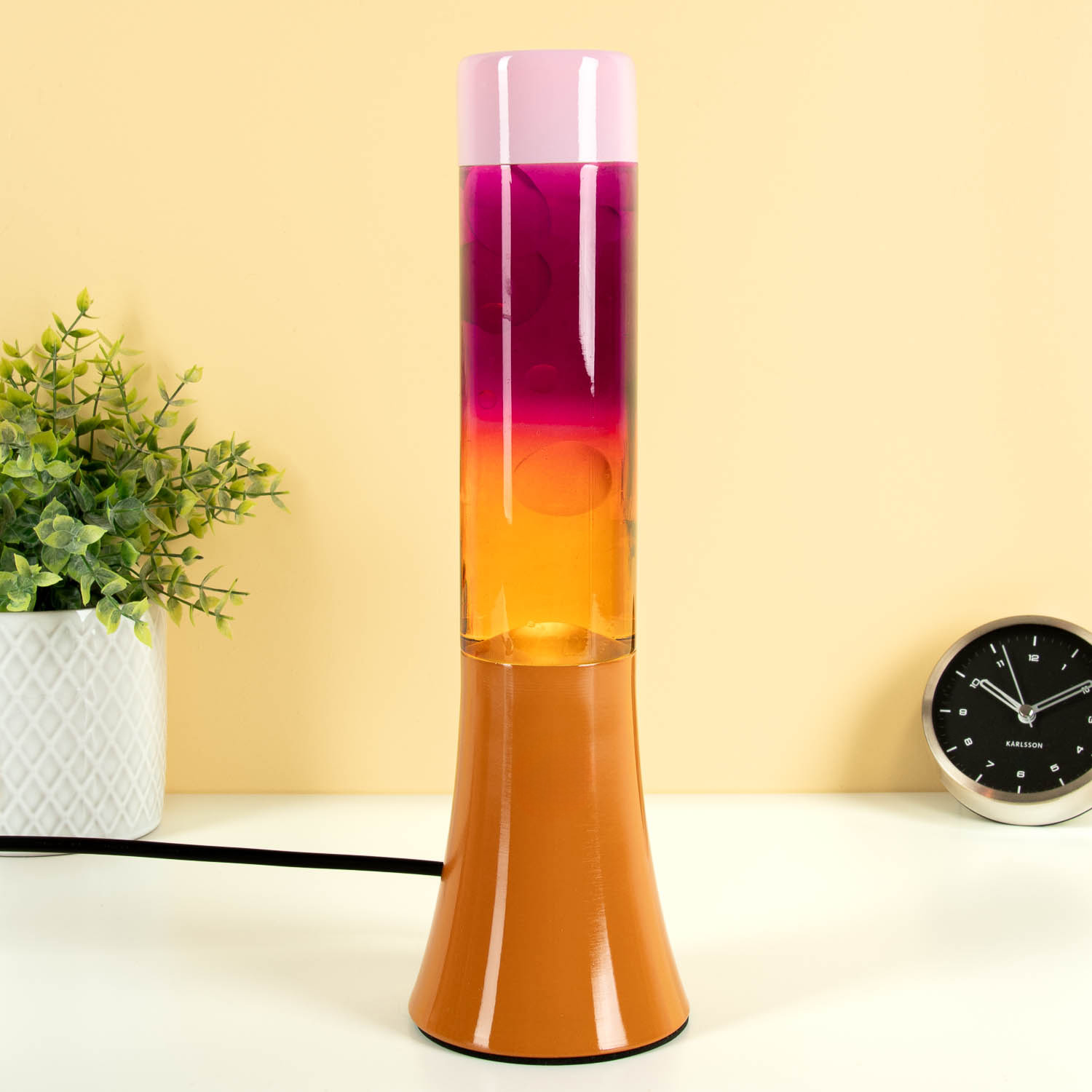 Fisura Mini lavalamp oranje roze gradient