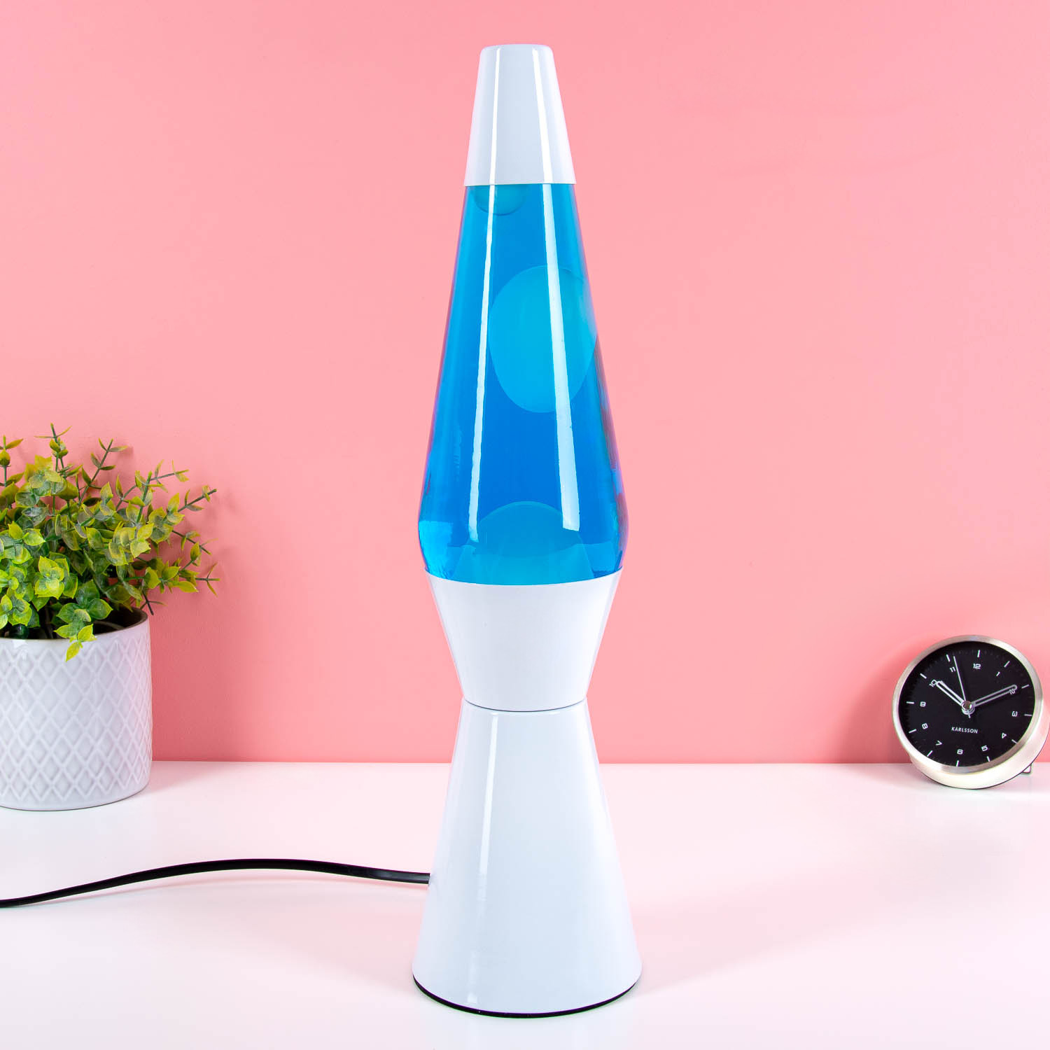 Fisura Bullet lavalamp wit met witte lava