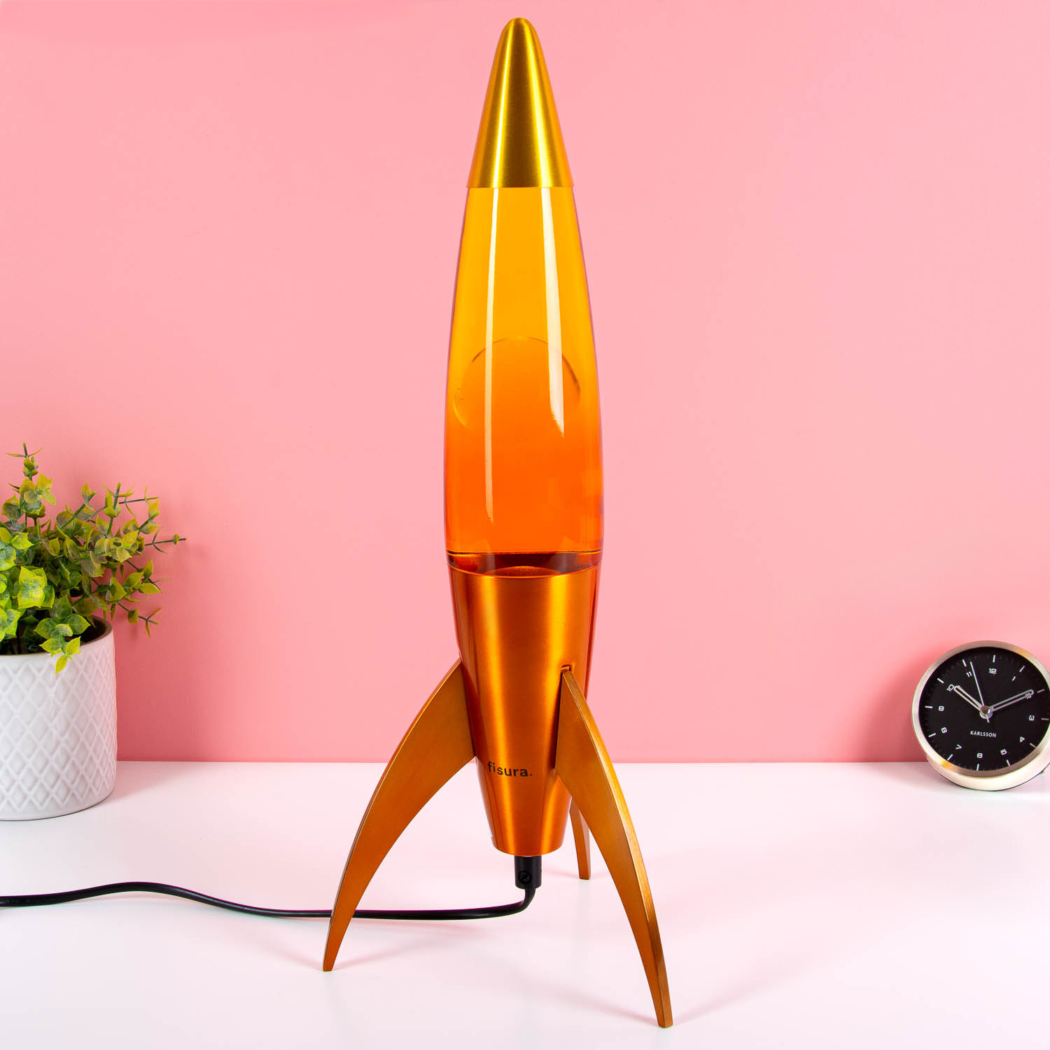 Fisura Rocket lavalamp oranje geel gradient