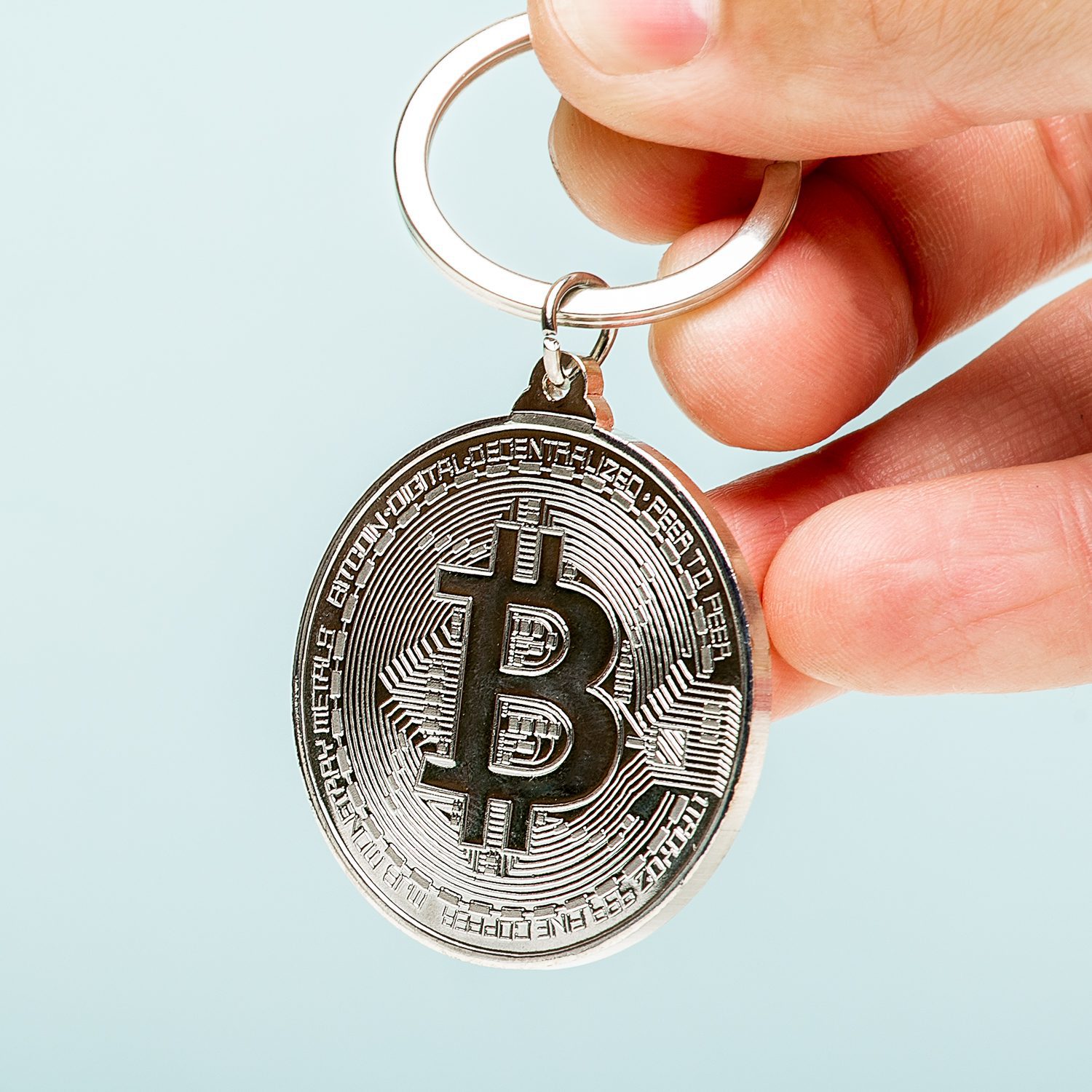 Ditverzinjeniet Bitcoin sleutelhanger