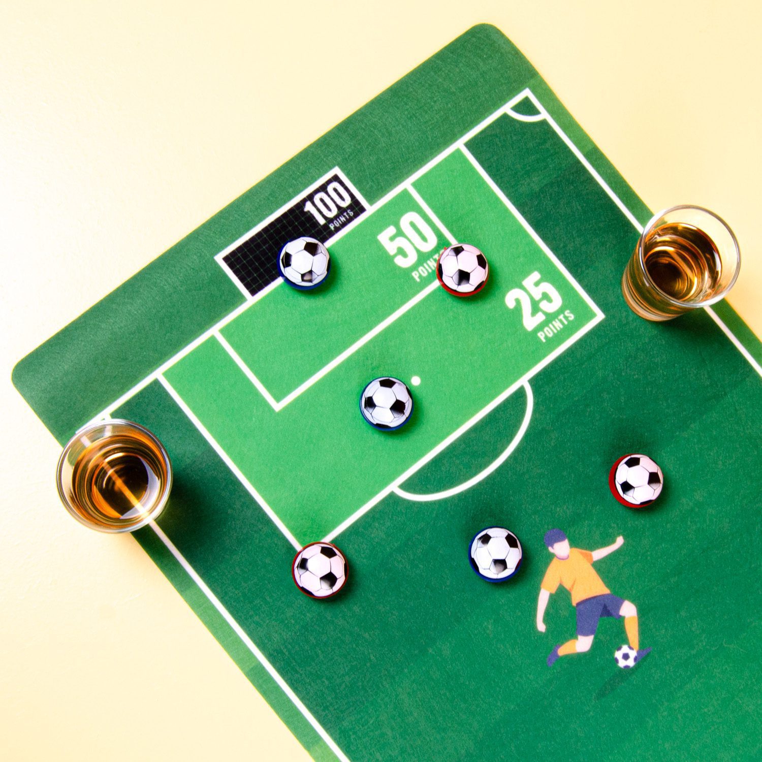 OOTB Sport drankspel met shotglaasjes - Voetbal