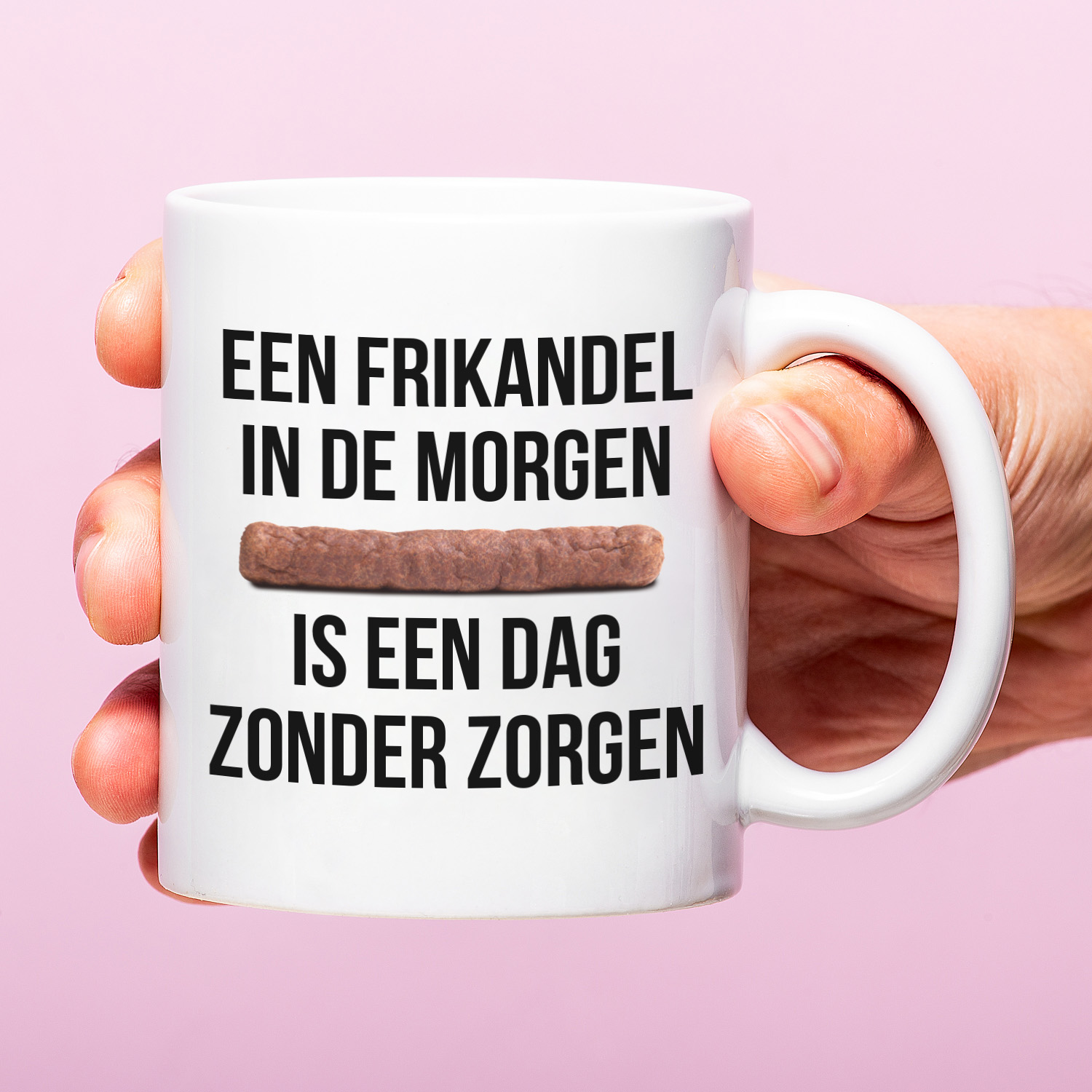 Ditverzinjeniet Mok Een frikandel in de morgen