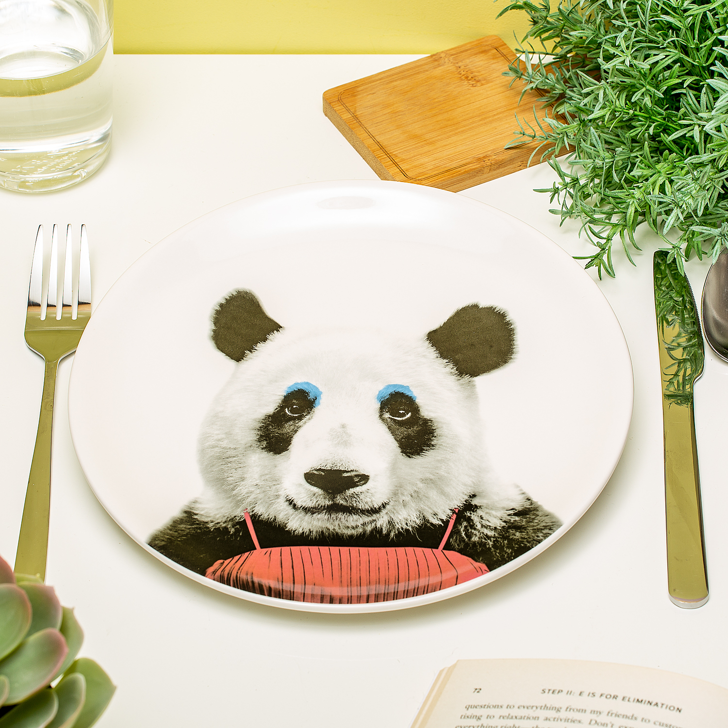 Mustard Wild Dining Bord - Panda