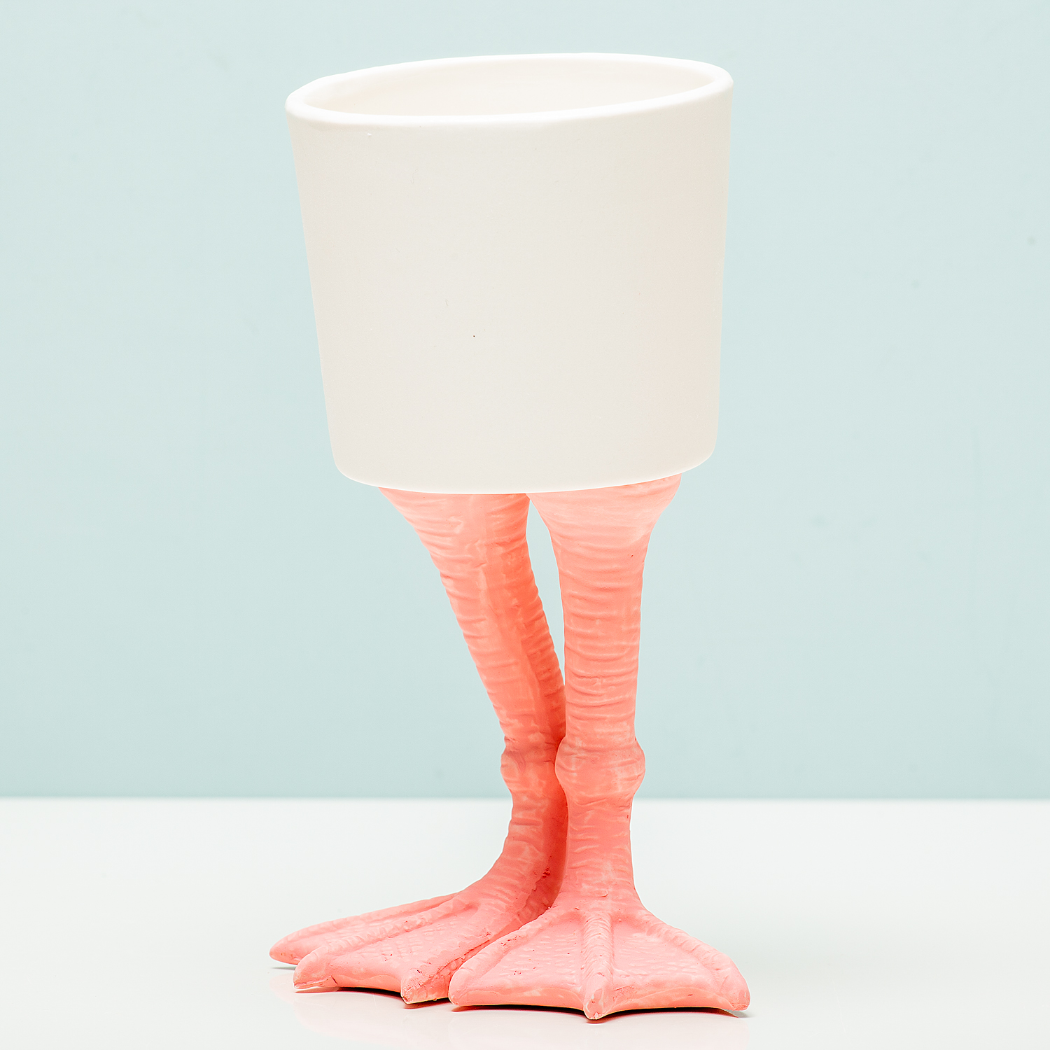 Bitten Bloempot Met Flamingopoten - Groot
