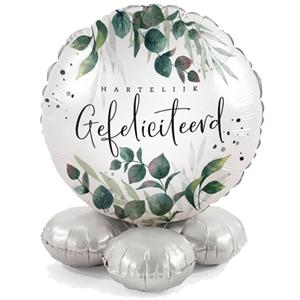 DeBallonnensite Hartelijk gefeliciteerd groen ballon cadeau