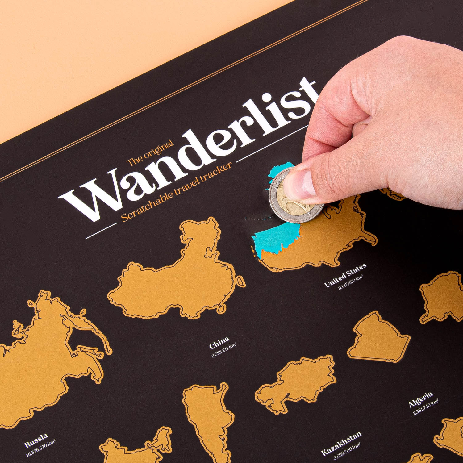 Luckies Wanderlist Landenposter Met Krasfolie