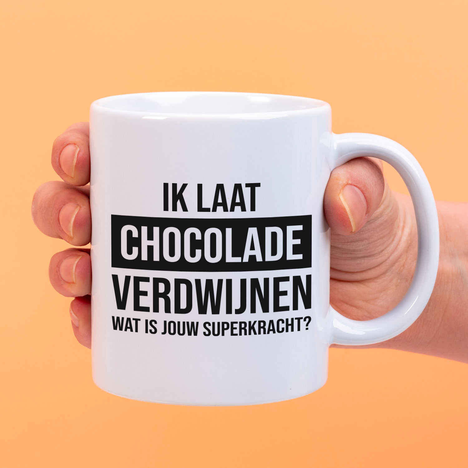 Ditverzinjeniet Mok Ik laat chocolade verdwijnen