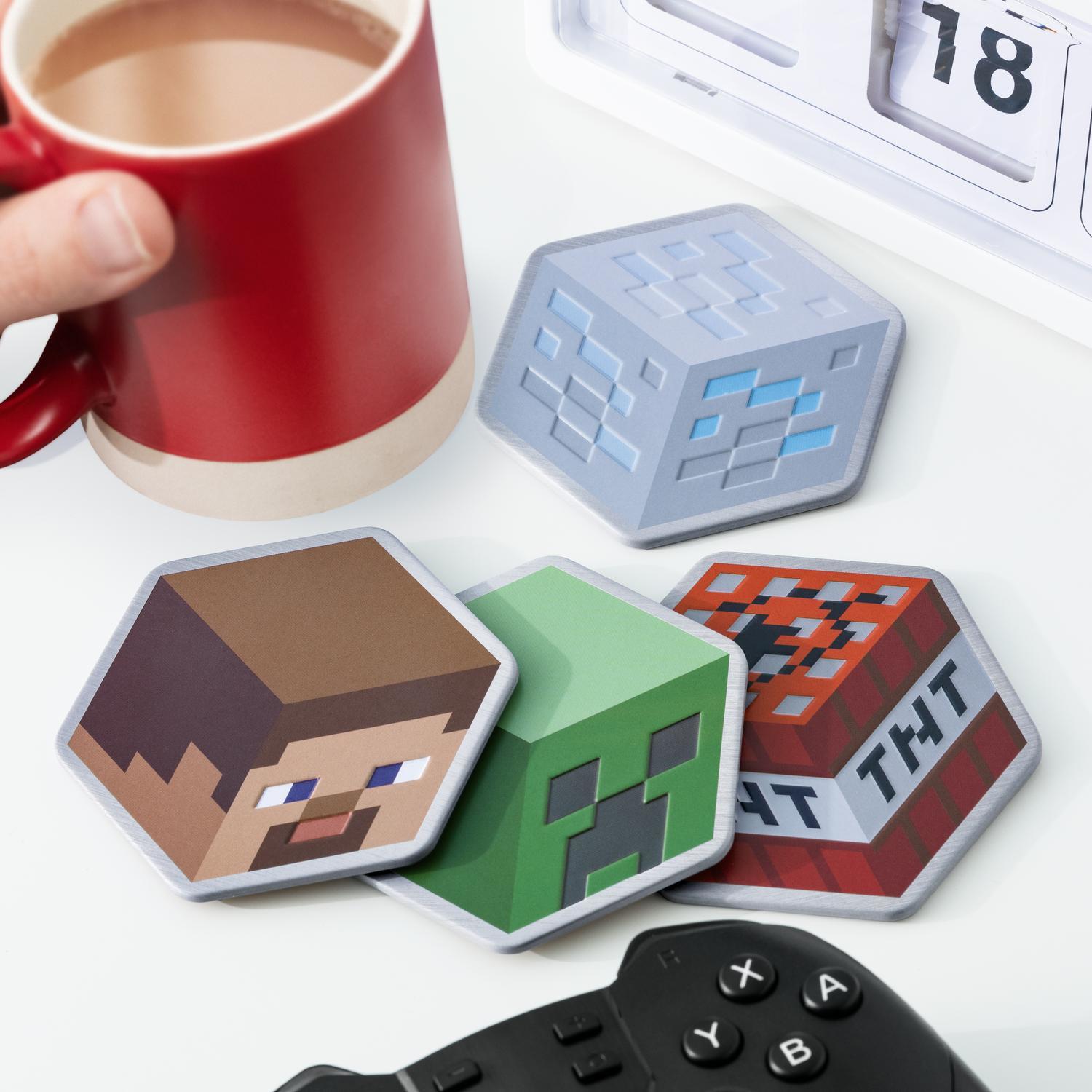 Paladone Minecraft Metalen onderzetters (set van 4)