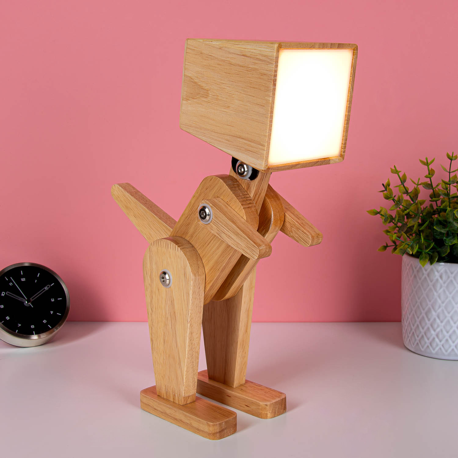 Winkee Houten dino tafellamp