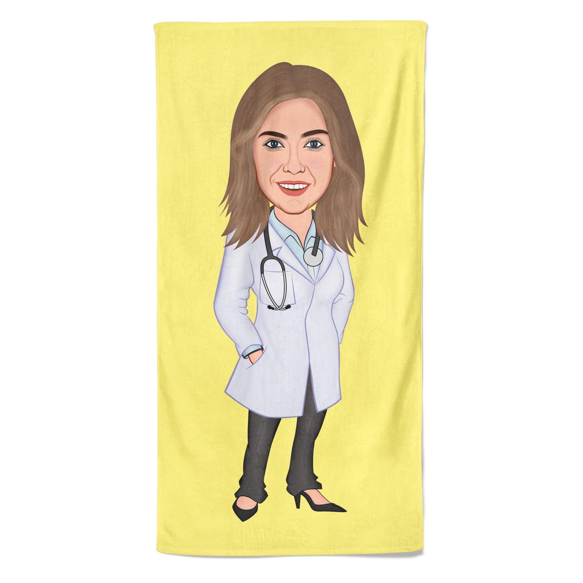 Pillowbuddies Cartoon Handdoek Female Doctor - Pillow Buddies