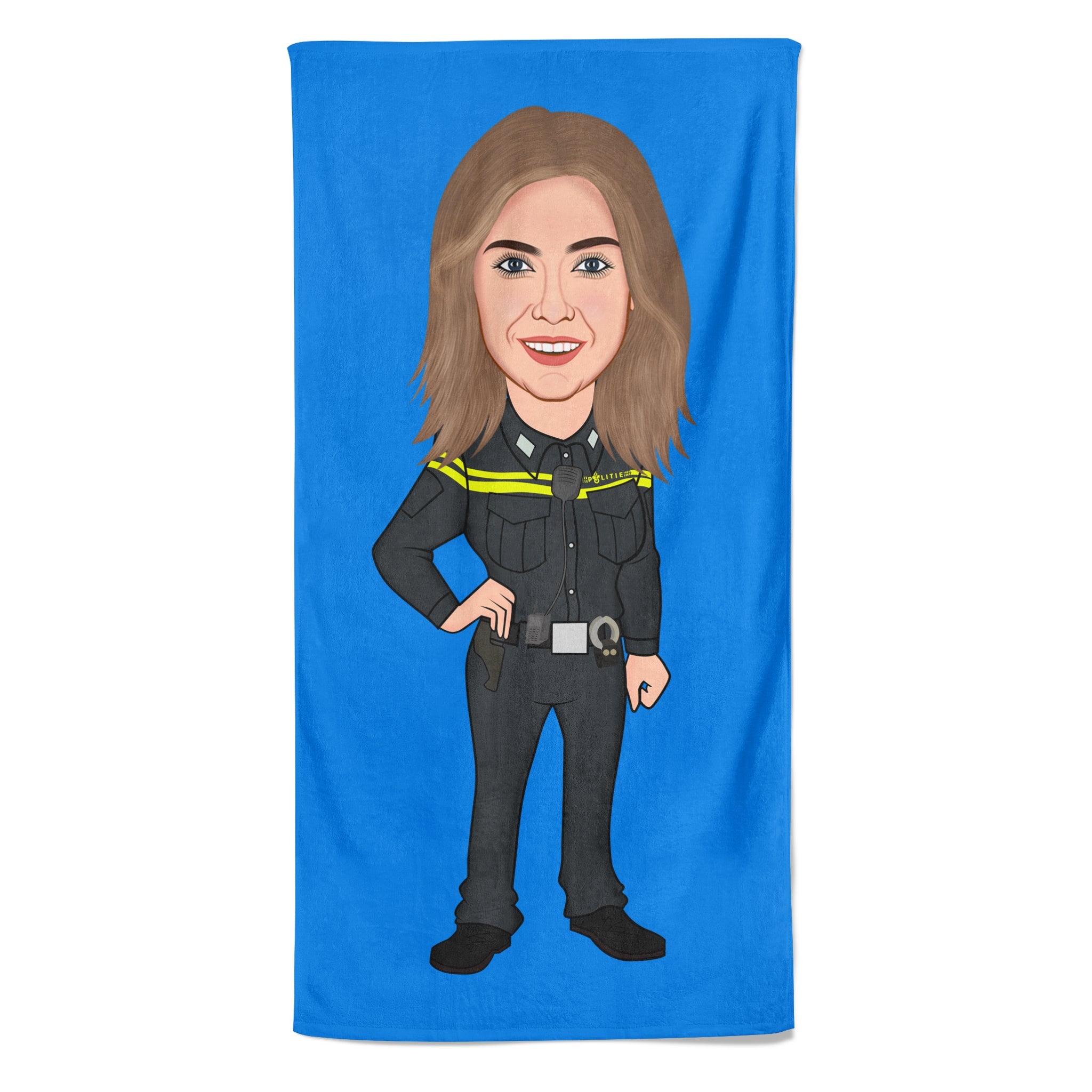 Pillowbuddies Cartoon Handdoek Police Woman - Pillow Buddies