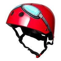 Kiddimoto Fahrradhelm - Red Goggle / Rot Pilot - M (53-58cm) rot