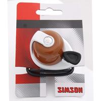 simson fietsbel Allure 4,5 cm bruin/wit