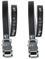 Zefal Christopher pedal straps 37 cm black leather 2 pcs