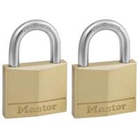 masterlock Master Lock - Vorhangschloss 140 eurt Messing, Breite 40 mm, gleichsperrend SB-2